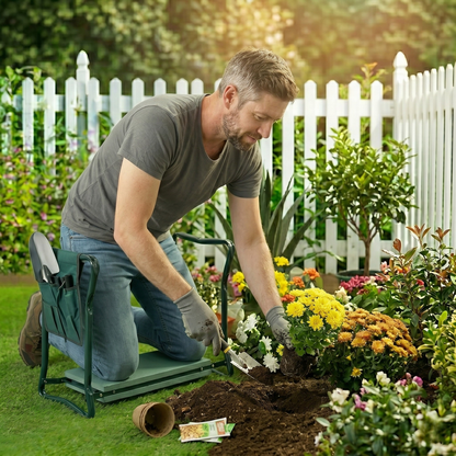 Bancéo™| Banc pliable 2-en-1 avec support genoux