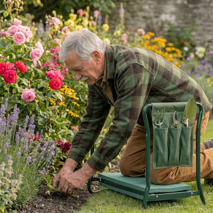 Bancéo™| Banc pliable 2-en-1 avec support genoux