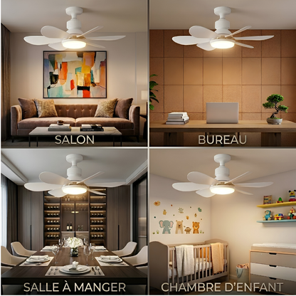 Ventilo'Clic™ | Ventilateur de plafond 2-en-1 avec télécommande